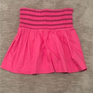 Anthropologie Fuchsia Smocked A-Line Skirt